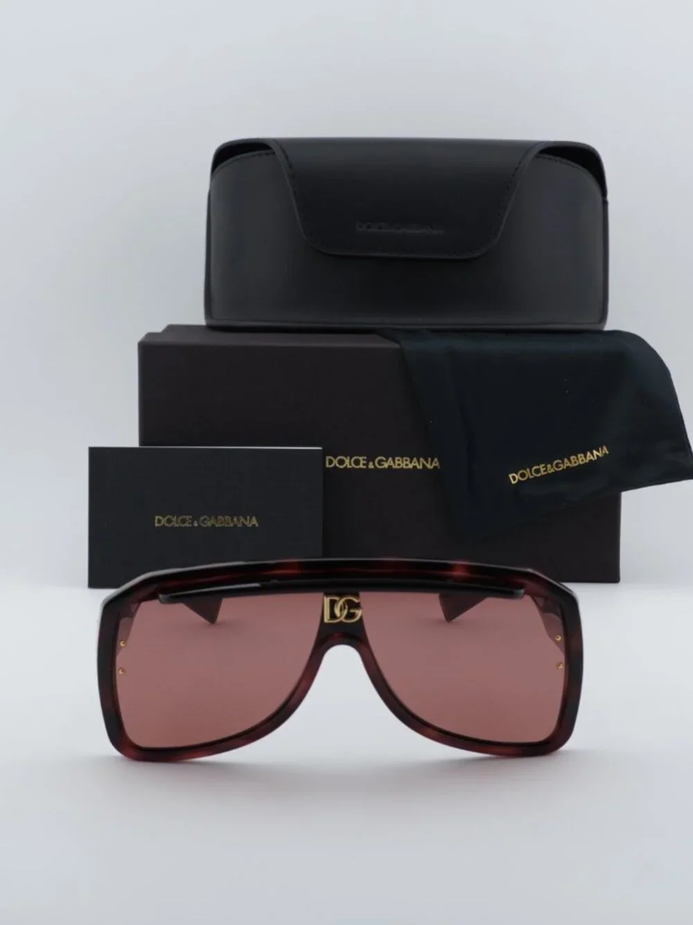Dolce & Gabbana DG6205 347669 Square Sunglasses - Havana/Dark Violet